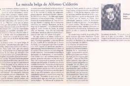 La mirada belga de Alfonso Calderon La mirada belga de Alfonso Calderon