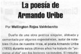 La poesía de Armando Uribe La poesía de Armando Uribe