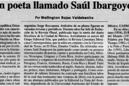 Un poeta llamado Saúl Ibargoyen Un poeta llamado Saúl Ibargoyen