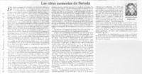 Las otras memorias de Neruda Las otras memorias de Neruda