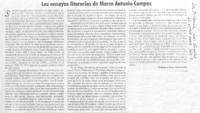 Los Ensayos literarios de Marco Antonio Campos Los Ensayos literarios de Marco Antonio Campos