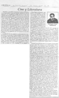 Cine y literatura. Cine y literatura.