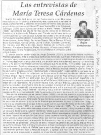 Las Entrevistas de María Teresa Cárdenas Las Entrevistas de María Teresa Cárdenas