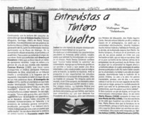 Entrevistas a tintero vuelto Entrevistas a tintero vuelto