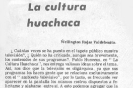 La cultura huachaca La cultura huachaca