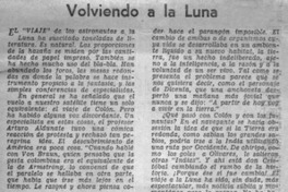 Volviendo a la luna Volviendo a la luna