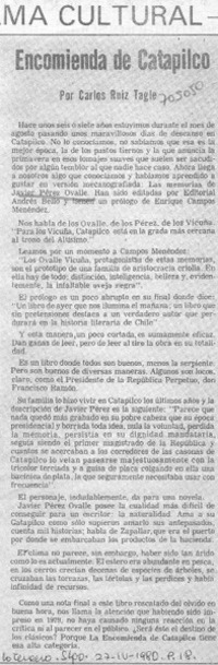 Encomienda de Catapilco Encomienda de Catapilco