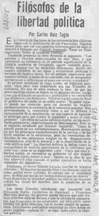Filósofos de libertad política Filósofos de libertad política