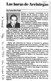 Las horas de Arciniegas Las horas de Arciniegas
