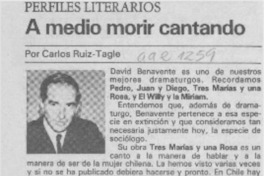 A medio morir cantando A medio morir cantando