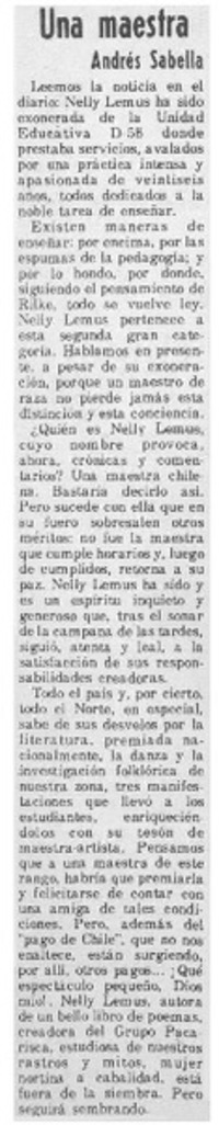 Una maestra Una maestra