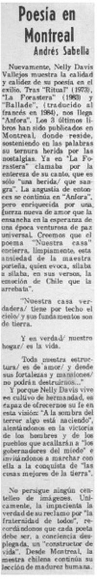 Poesía en Montreal Poesía en Montreal