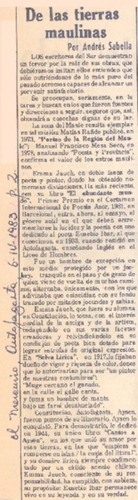 De las tierra maulinas De las tierra maulinas