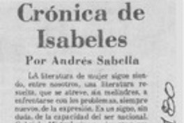 Crónicas de Isabeles Crónicas de Isabeles