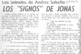 Los "Signos" de Jonás Los "Signos" de Jonás