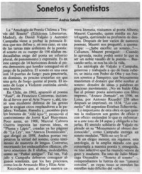 Sonetos y sonetistas Sonetos y sonetistas