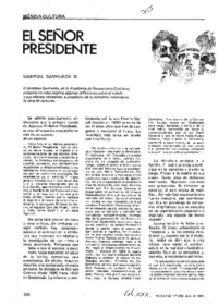 El señor Presidente El señor Presidente