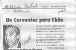 Un Cervantes para Chile Un Cervantes para Chile