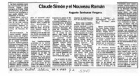 Claude Simon y el Nouveau Roman Claude Simon y el Nouveau Roman