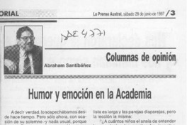 Humor y emoción en la Academia Humor y emoción en la Academia