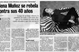 Elena Muñoz se rebela contra sus 40 años Elena Muñoz se rebela contra sus 40 años