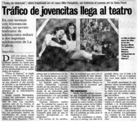Tráfico de jovencitas llega al teatro Tráfico de jovencitas llega al teatro