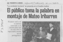 El público toma la palabra en montaje de Mateo Iribarren El público toma la palabra en montaje de Mateo Iribarren