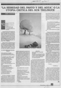 "La heredad del pasto y del agua" o la utopía crítica del sur trilingüe "La heredad del pasto y del agua" o la utopía crítica del sur trilingüe