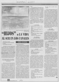 "Hijos" o la vida al sur en los canales "Hijos" o la vida al sur en los canales