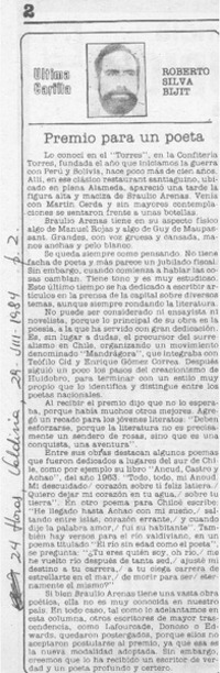 Premio para un poeta Premio para un poeta