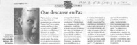 Que descanse en Paz Que descanse en Paz