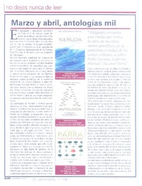 Marzo y abril, antologías mil Marzo y abril, antologías mil