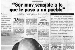 Soy muy sensible a lo que le paso a mi pueblo" Soy muy sensible a lo que le paso a mi pueblo"