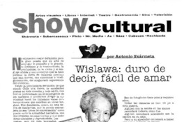 Wislawa: duro de decir, fácil de amar Wislawa: duro de decir, fácil de amar