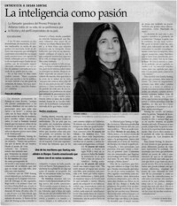 La inteligencia como pasión La inteligencia como pasión
