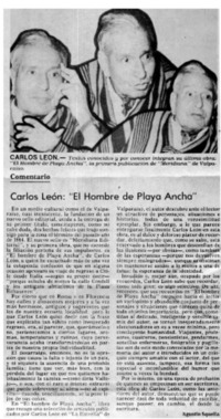 Carlos León: "el hombre de playa ancha" Carlos León: "el hombre de playa ancha"