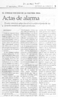Actas de alarma Actas de alarma