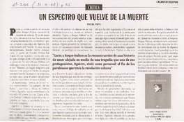 Un espectro que vuelve de la muerte Un espectro que vuelve de la muerte