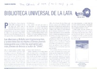 Biblioteca universal de la lata Biblioteca universal de la lata