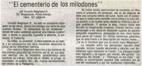 "El cementerio de los milodones" "El cementerio de los milodones"