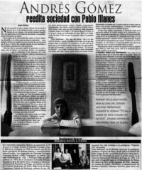 Andrés Gómez reedita sociedad con Pablo Illanes Andrés Gómez reedita sociedad con Pablo Illanes