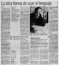 La otra forma de usar el lenguaje La otra forma de usar el lenguaje
