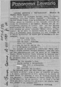Entre adioses y nostalgias Entre adioses y nostalgias