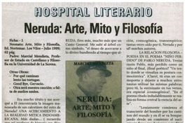 Neruda : arte,mito y filosofía Neruda : arte,mito y filosofía