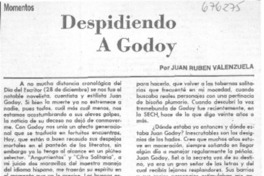 Despidiendo a Godoy Despidiendo a Godoy