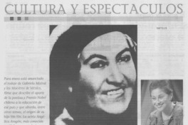 Nueva película aborda los misterios de Gabriela Mistral Nueva película aborda los misterios de Gabriela Mistral
