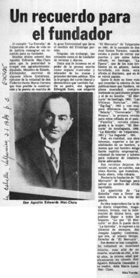 Un recuerdo para el fundador Un recuerdo para el fundador