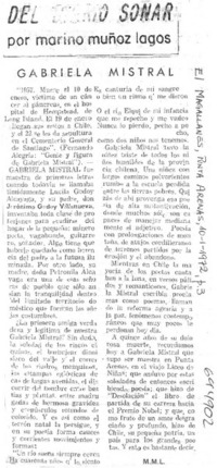 Prosa religiosa de Gabriela Mistral Prosa religiosa de Gabriela Mistral