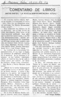 La novela hispanoamericana actual La novela hispanoamericana actual