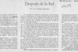Después de la sed Después de la sed